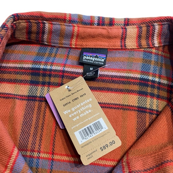 PATAGONIA | Women’s Long-Sleeve Fjord Flannel - Barro Brown - Sz Med - NWT - Picture 7 of 10